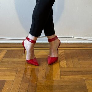 Jessica Simpsons Waldin Red Patent D'Orsay Stiletto Size 11
